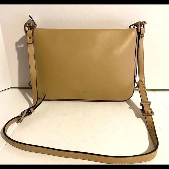 Luana italy  wren creme brulee leather  bag - Picture 1 of 11